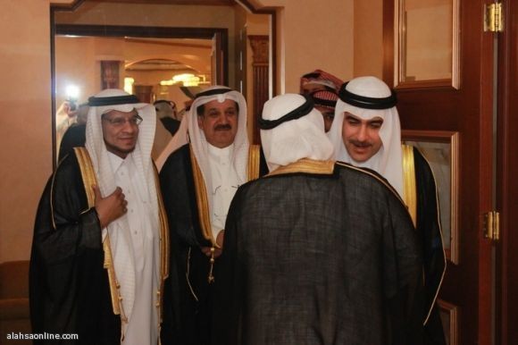 وصول رعاة الحفل من الكويت م.عدنان العثمان و السيد أنور جاسم بو رحمة